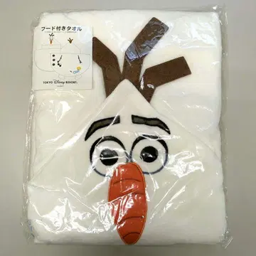 올라프 후드 부착 타월