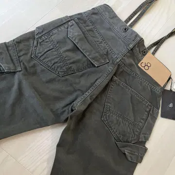 새상품 젬블 서스펜더 포함 카고 팬츠 워크 팬츠 데님 일본제