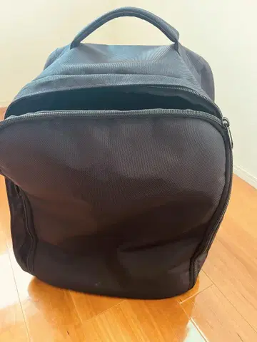 블랙 백팩 합성섬유제
