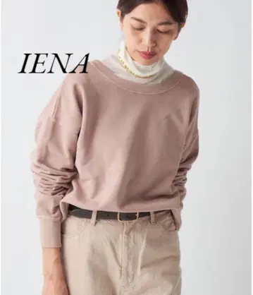 [ 컨디션 최상 ] IENA 이에나 피그먼트 맨투맨 풀오버 핑크 2024