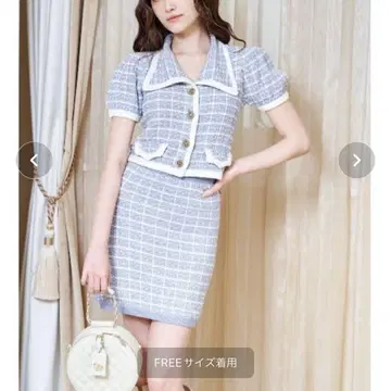 Darich 코튼 블렌드 트위드 니트 셋업