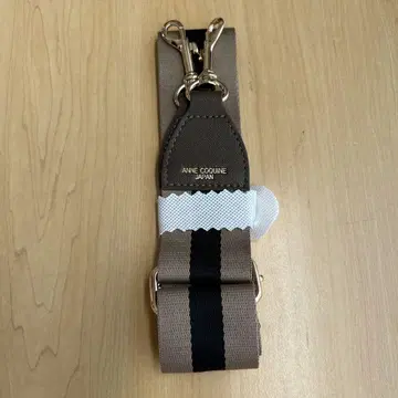 앙코키누 인조 가죽 스트랩 스트라이프 패턴 브라운 x 블랙 미사용
