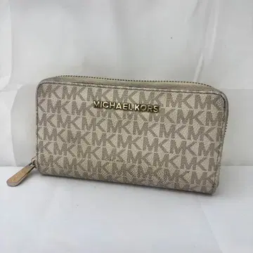 MICHAEL KORS 마이클코어스 MK 로고 장지갑 베이지
