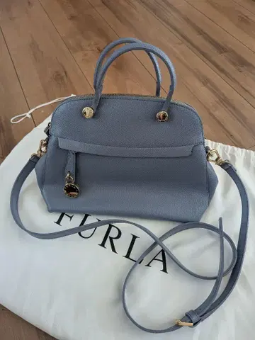 FURLA 가죽 숄더백 스카이블루