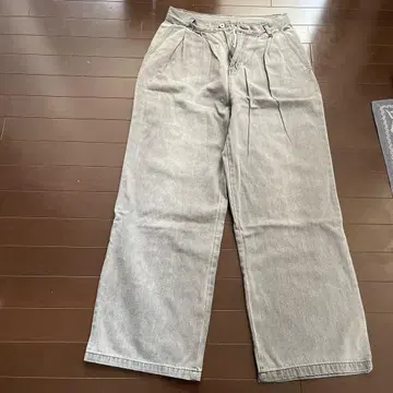 블랙 데님 와이드