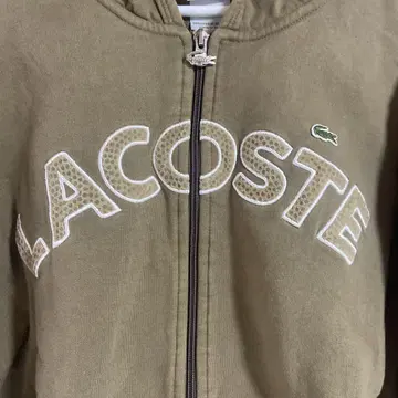 LACOSTE 브라운 후드 부착 후드티