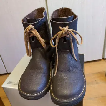브라운 가죽 숏부츠