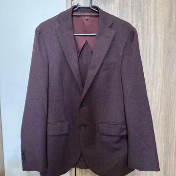 버건디 WASHABLE 테일러드 자켓