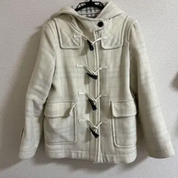 UNITED ARROWS 더플 코트 화이트 체크