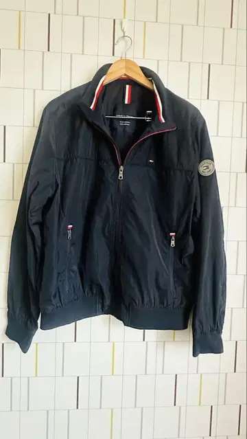 HILFIGER 네이비 나일론 자켓