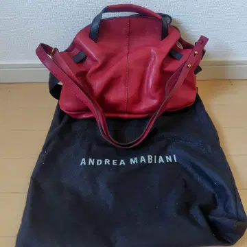 ANDREA MABIANI 빨간색 가죽 숄더백 미사용 새상품
