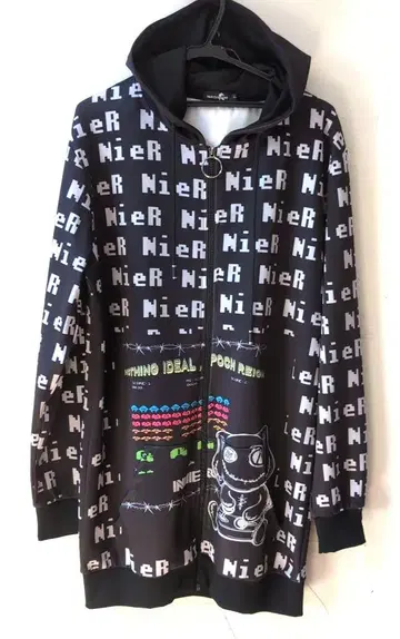 NieR 롱 지퍼 후드티