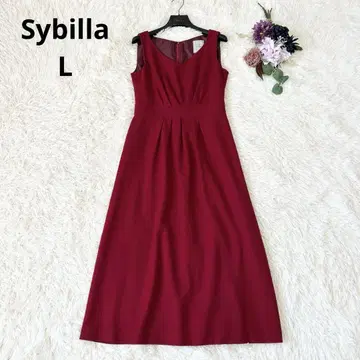 Sybilla 시빌라 슬리브리스 맥시 길이 원피스 드레스 울 레드