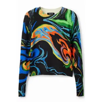 Desigual 데시구알 니트 마블 올 패턴 하이 게이지