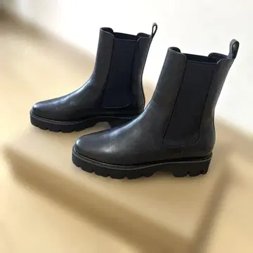 히미코 블랙 사이드 고어 부츠 24cm