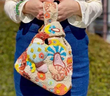 자망퓌에슈 버섯 비즈백 미사용 새상품