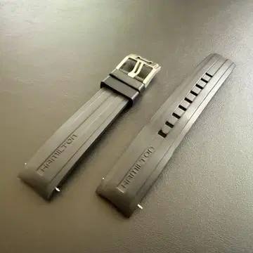 HAMILTON 정품 고무 벨트 22mm 블랙
