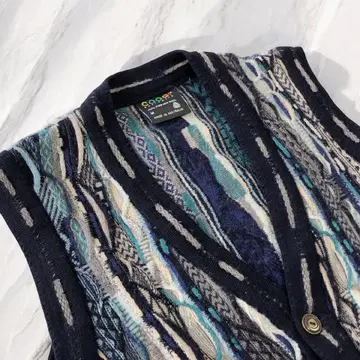 COOGI 니트 베스트 가디건 쿠지 3D 멀티 컬러 인기 레어