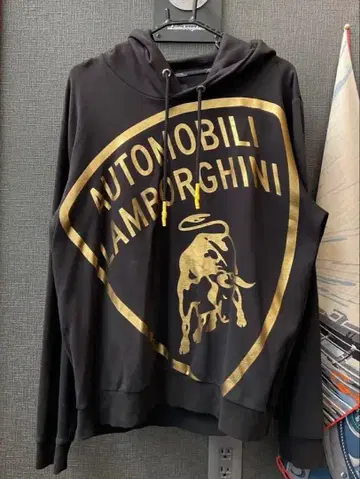 Lamborghini 로고 후드티 블랙 공식 람보르기니