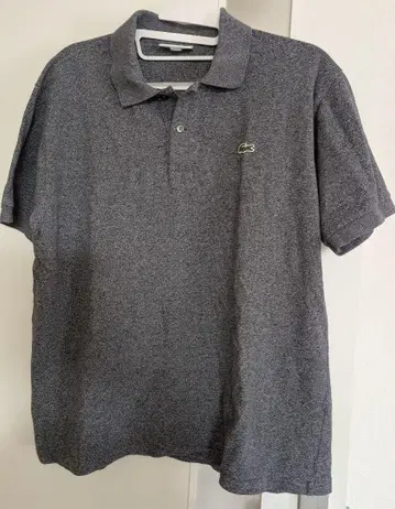 LACOSTE 클래식 핏 피케 셔츠 그레이 US XL