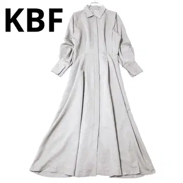 KBF 롱 원피스 긴팔 플레어 턱 무지 옷깃 고급 심플