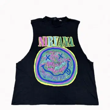 H&M NIRVANA 슬리브리스 티셔츠