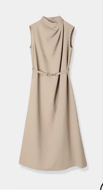 LAUBE BLANC belted drape dress