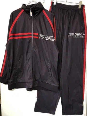 FUBU 구제 의류 로고 넘버링 라인 저지 팬츠 셋업