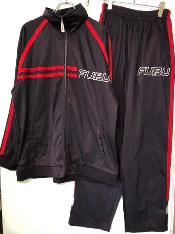 FUBU 구제 의류 로고 넘버링 라인 저지 팬츠 셋업