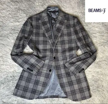 [ 새상품급 ] BEAMS F 테일러드 자켓 체크 무늬 수트