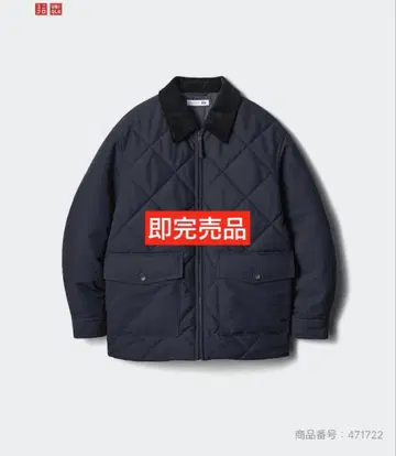 유니클로 JW ANDERSON 패디드 퀼팅 블루종 네이비 S