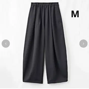 mako 벌룬 실루엣 팬츠 블랙 M 와이드 팬츠