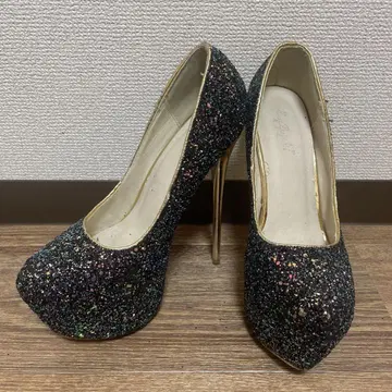 글리터 통굽 하이힐 캬바쿠라 파티