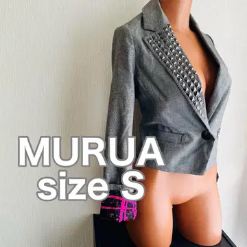 [ 헤이세이 갸루 ] MURUA 스터드 장식 바이컬러 긴팔 자켓