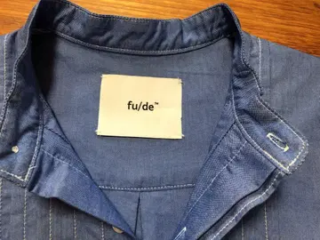 미사용 새상품 후디 fu/de 긴팔 개더 블라우스 프릴 셔츠