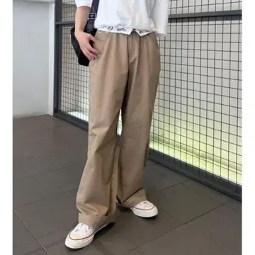 새상품 Jumelle 주멜로 접이식 와이드 치노 팬츠 브라운
