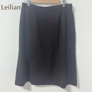 울 100% 플레어 스커트 안감 부착 브라운 (L) 일본제 무릎 기장