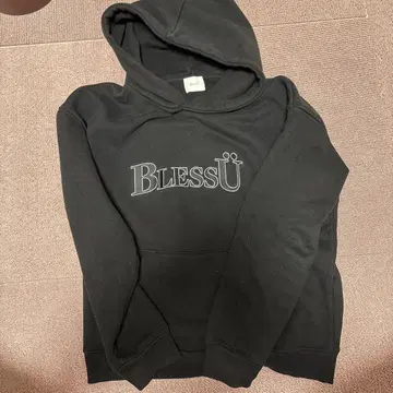 BlessU 블랙 후드티 M 즉시 완판 아이템 초레어