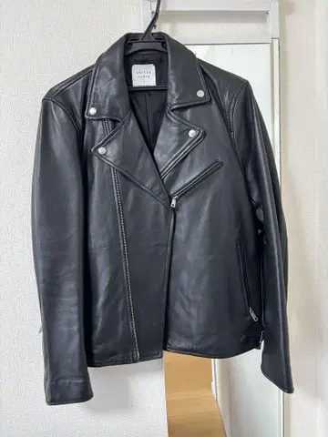 UNITED TOKYO 가죽 더블 라이더 자켓