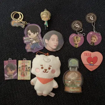 BTS TinyTAN 키링, 배지, 마스코트, 돔형 세트