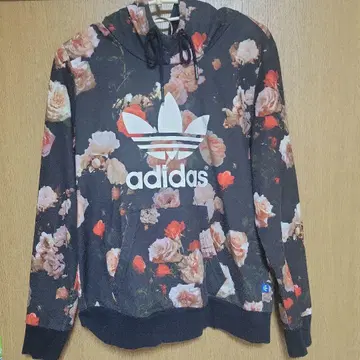 adidas 플라워 프린트 후드티