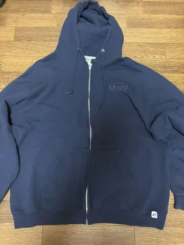 레어 RUSSELL ATHLETIC XL 네이비 후드티 90s'
