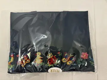 FEILER 자수 토트백 네이비 학교 페이러