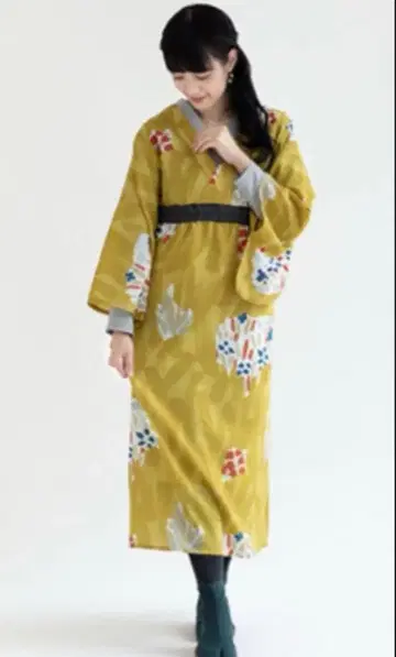 SOU SOU 기모노 같은 원피스 (수중화) 모슬린 미타테이 새상품급