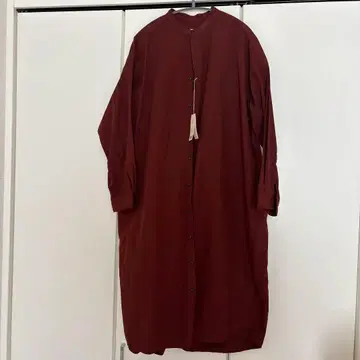 prit 셔츠 원피스 브라운 브라운 긴팔 택 포함 미사용 새상품
