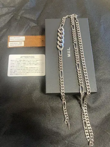 [ 새상품 ] M.U.L. 체인 라리엣 목걸이 매트 그레이 다이아 포함