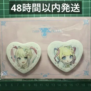 [ 천사의 다회 ] 초텐쨩 하트형 캔뱃지 세트 니디가