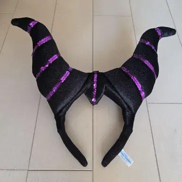 디즈니 머리띠 잠자는 숲속의 미녀 말레피센트 빌런 블랙 보라색