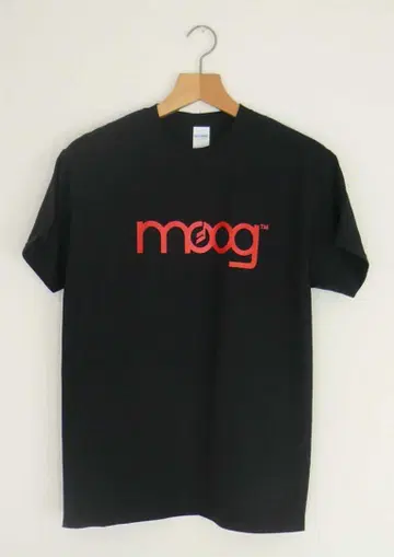 [ 새상품 ] moog 로고 T셔츠 블랙 신스 무그 모그 기타팝