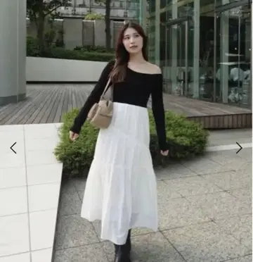 오프숄더 니트 원피스 FREE 사이즈